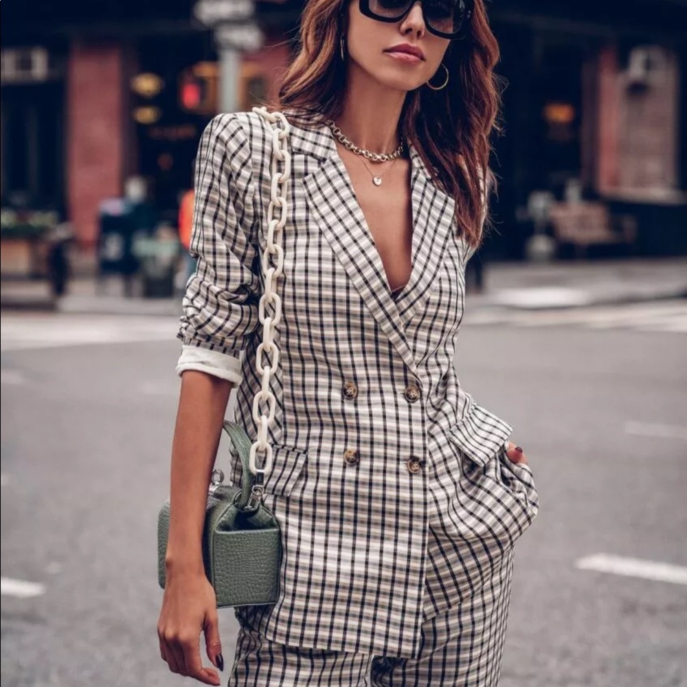 Express Negin Mirsalehi jacket size 0 PLAID